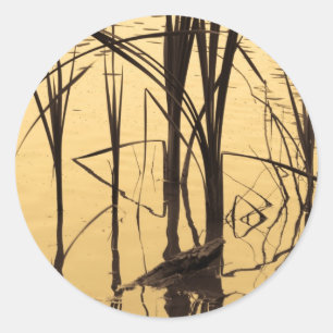 spiegel is een leugenaar ronde sticker