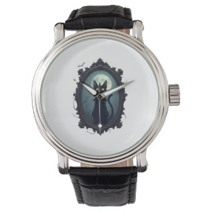 Spiegel met Geest Cat Horloge