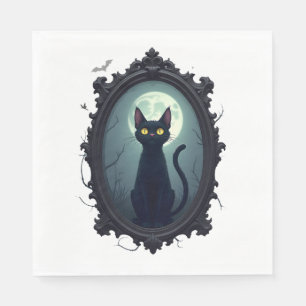 Spiegel met Geest van een Kat Servet