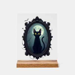 Spiegel met Geestenkat Acryl Bord