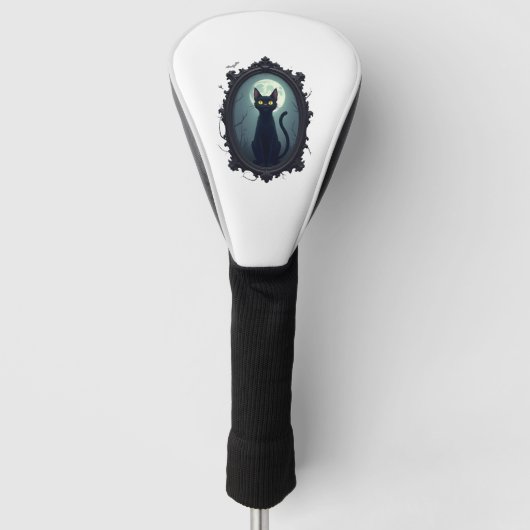 Spiegel met Geestenkat Golfheadcover (Voorkant)