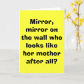 Spiegel, spiegel op de muur die als haar m… kaart (Gele Bloem)