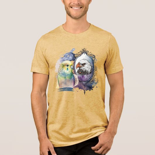 "Spiegel, spiegel" Tri-Blend Shirt (Voorkant)