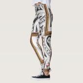 spiegel witte zwarte leggings lange tiener (Links)