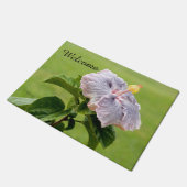 Spiegeland Welkom Paarse Hibiscus Bloemendeurmat Deurmat (Schuin)