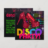 Spiegelbal Disco Dansfeest Uitnodigingen (Voorkant / Achterkant)