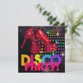 Spiegelbal Disco Dansfeest Uitnodigingen (Staand voorkant)