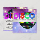 Spiegelbal Disco Feest Uitnodigingen (Voorkant / Achterkant)
