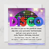 Spiegelbal Disco Feest Uitnodigingen (Achterkant)