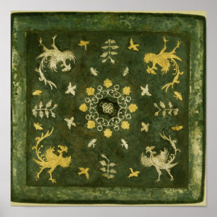 Spiegelen, brons met gelakte rug poster