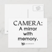 Spiegelen met geheugenaanhalingstekens briefkaart (Voorkant / Achterkant)