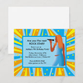 SPIEGELEN | TALENT SHOW ROCKER Girl Birthday Kaart (Voorkant / Achterkant)