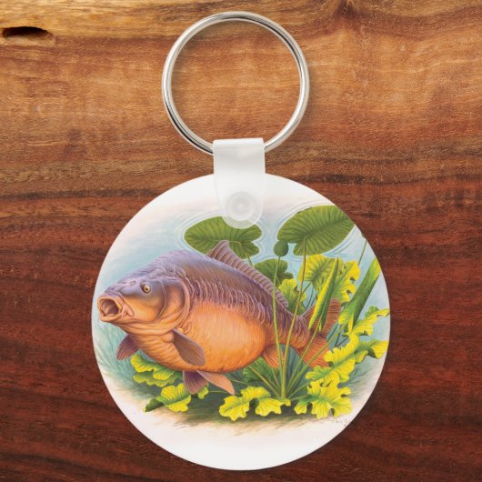 Spiegelende Mirror Carp Sleutelhanger (Voorkant)