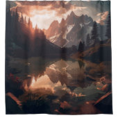 Spiegelgebergte Douchegordijn (Voorkant)