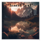 Spiegelgebergte Foto Afdruk (Voorkant)