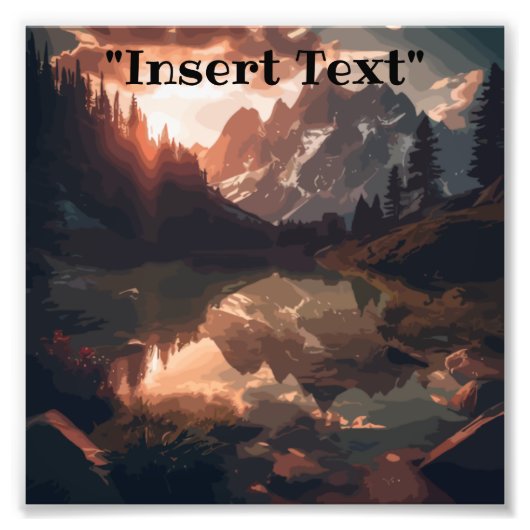 Spiegelgebergte Foto Afdruk (Voorkant)