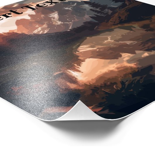 Spiegelgebergte Foto Afdruk (Hoek)