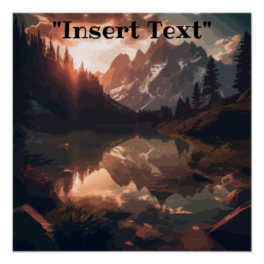 Spiegelgebergte Perfect Poster (Voorkant)