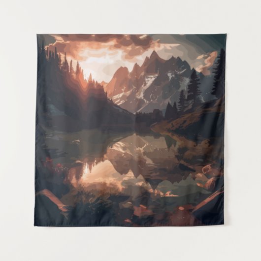 Spiegelgebergte Wandkleed (Voorkant)