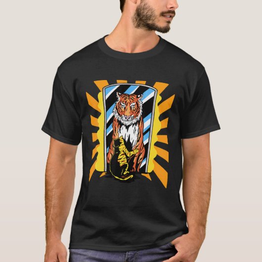 Spiegelkatten Tijger T-shirt (Voorkant)
