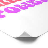 SPIEGELKRACHTIGE RETRO PINK PAARSE BERICHTEN POSTER (Hoek)