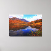 Spiegelmeer herfstlandschap reflectie water Herfst Canvas Afdruk (Voorkant)