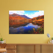Spiegelmeer herfstlandschap reflectie water Herfst Canvas Afdruk (Insitu (Woonkamer))