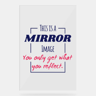 Spiegelreflectie Mentaliteit Motiverend Ontwerp Acryl Bord