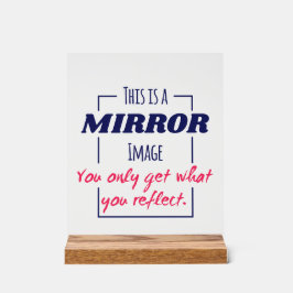 Spiegelreflectie Mentaliteit Motiverend Ontwerp Acryl Bord