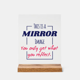Spiegelreflectie Mentaliteit Motiverend Ontwerp Acryl Bord