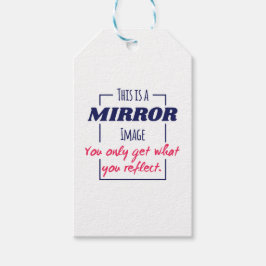 Spiegelreflectie Mentaliteit Motiverend Ontwerp Cadeaulabel