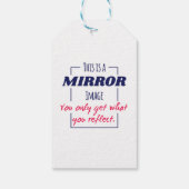 Spiegelreflectie Mentaliteit Motiverend Ontwerp Cadeaulabel (Achterkant)