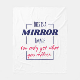 Spiegelreflectie Mentaliteit Motiverend Ontwerp Fleece Deken