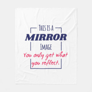 Spiegelreflectie Mentaliteit Motiverend Ontwerp Fleece Deken