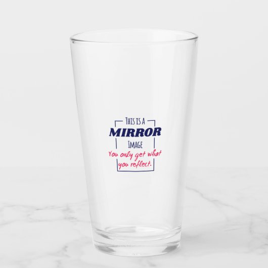 Spiegelreflectie Mentaliteit Motiverend Ontwerp Glas (Voorkant)