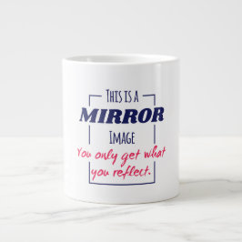 Spiegelreflectie Mentaliteit Motiverend Ontwerp Grote Koffiekop