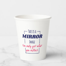 Spiegelreflectie Mentaliteit Motiverend Ontwerp Papieren Bekers