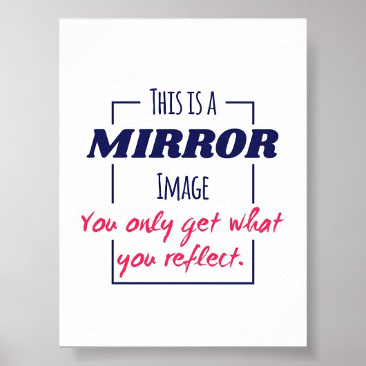 Spiegelreflectie Mentaliteit Motiverend Ontwerp Poster (Voorkant)