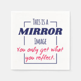 Spiegelreflectie Mentaliteit Motiverend Ontwerp Servet