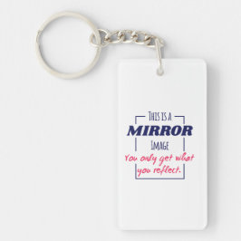 Spiegelreflectie Mentaliteit Motiverend Ontwerp Sleutelhanger