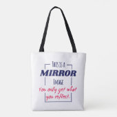 Spiegelreflectie Mentaliteit Motiverend Ontwerp Tote Bag (Achterkant)