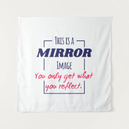 Spiegelreflectie Mentaliteit Motiverend Ontwerp Wandkleed