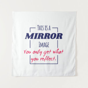 Spiegelreflectie Mentaliteit Motiverend Ontwerp Wandkleed