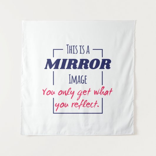 Spiegelreflectie Mentaliteit Motiverend Ontwerp Wandkleed (Voorkant)