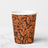 Spiegels Eikels en eikenbladeren & Bloempatroon Papieren Bekers (Achterkant)