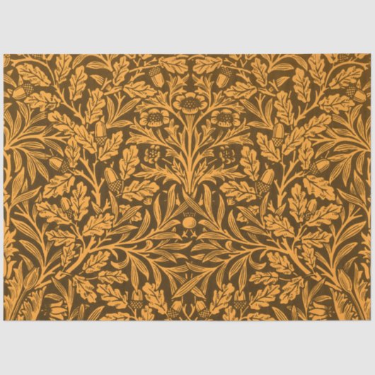 Spiegels Eikels en eikenbladeren & Bloempatroon Tissuepapier (Voorkant)