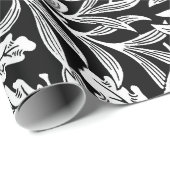 Spiegels eikels en eikenbladeren zwart en wit cadeaupapier (Rol Hoek)