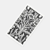 Spiegels eikels en eikenbladeren zwart en wit servet (Hoek)