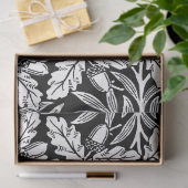 Spiegels eikels en eikenbladeren zwart en wit tissuepapier (Geschenk)