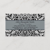 Spiegels eikels en eikenbladeren zwart en wit visitekaartje (Achterkant)